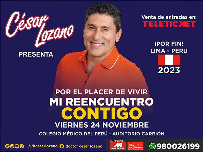 Dr. César Lozano regresa a Perú